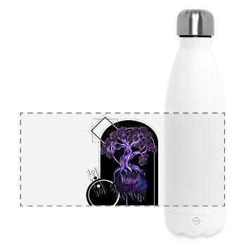 Mystic Tree – Spiritual Illustration - Panoramic Thermal Bottle 500 ml - white - Front