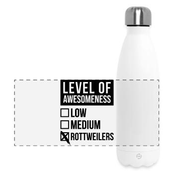 Rottweiler - Panorama Isolierflasche 500 ml - Weiß - Vorne