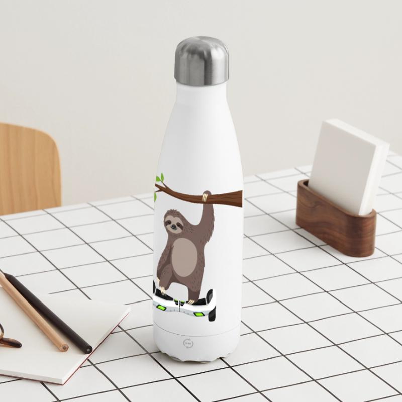 Sloth Chilling Hoverboard Cartoon Technique Same Panoramic Thermal Bottle 500 ml
