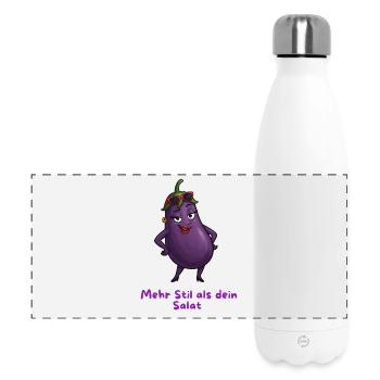 Plus de style que votre caricature d’aubergine à salade - Gourde isotherme panoramique 500 ml - blanc - Devant