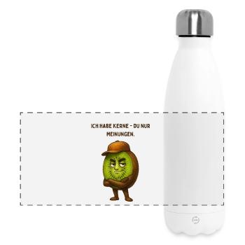I have seeds - you only opinions - Panoramic Thermal Bottle 500 ml - white - Front