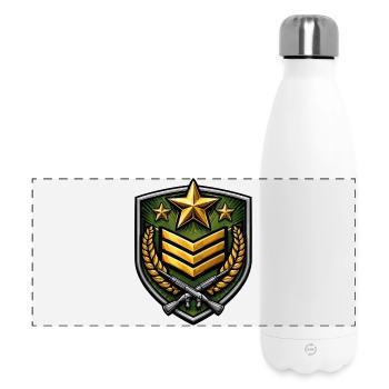 Wappen Schild mit Gewehren - Panorama Isolierflasche 500 ml - Weiß - Vorne
