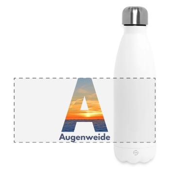 Augenweide - Wortschätze, vergessene Wörter - Panorama Isolierflasche 500 ml - Weiß - Vorne