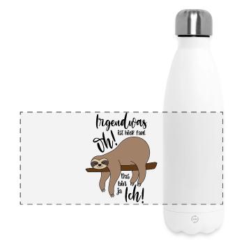 Faultier Irgendwas ist hier faul - Panorama Isolierflasche 500 ml - Weiß - Vorne