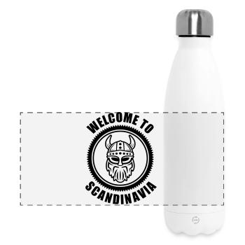 Vikings Logo Welcome to Scandinavia - Gourde isotherme panoramique 500 ml - blanc - Devant