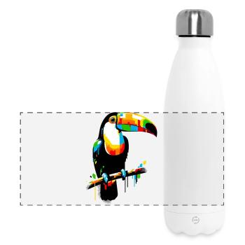 Tukan - Panorama Isolierflasche 500 ml - Weiß - Vorne