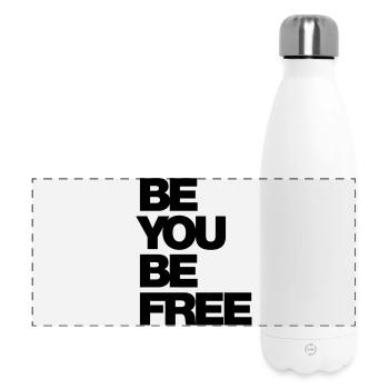 Typo Be You Be Free Diversité hf 1C - Gourde isotherme panoramique 500 ml - blanc - Devant