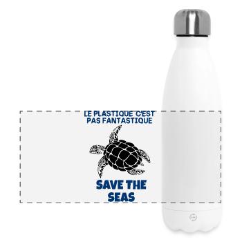 Save the sea - Gourde isotherme panoramique 500 ml - blanc - Devant