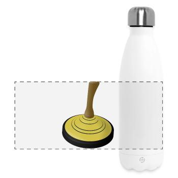 2025-STOCK GLACE-jaune - Gourde isotherme panoramique 500 ml - blanc - Devant