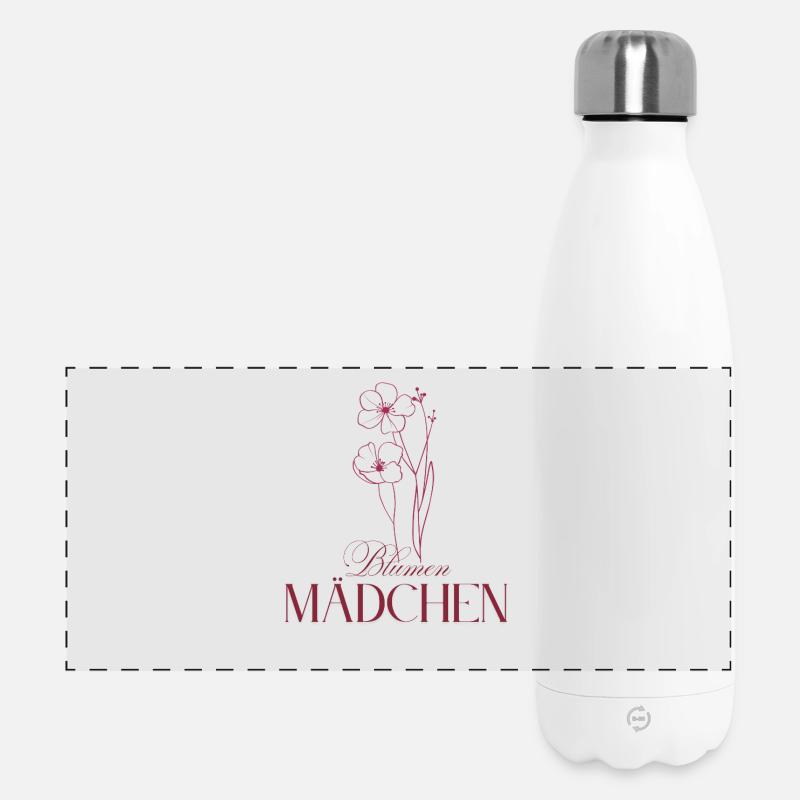 Blumenmädchen - Panorama Isolierflasche 500 ml - Weiß