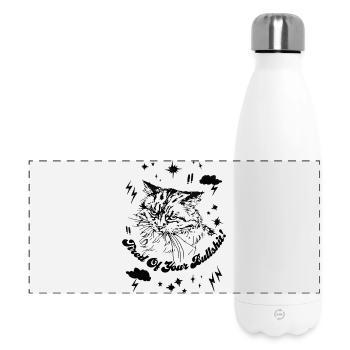 TIRED OF YOUR BULLSHIT - Panoramic Thermal Bottle 500 ml - white - Front