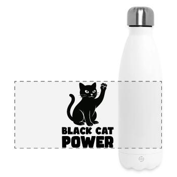 Pouvoir du chat - Gourde isotherme panoramique 500 ml - blanc - Devant