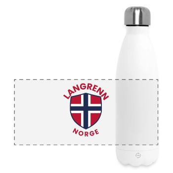 Norwegen-Langlauf-Wappen - Panorama Isolierflasche 500 ml - Weiß - Vorne
