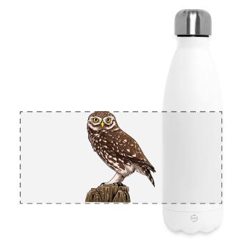 Petite chouette - Gourde isotherme panoramique 500 ml - blanc - Devant
