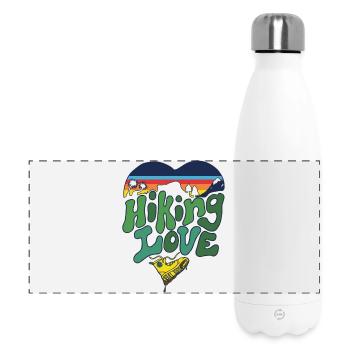 Randonnée et amoureux de la nature - Gourde isotherme panoramique 500 ml - blanc - Devant