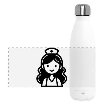 Krankenschwester - Panorama Isolierflasche 500 ml - Weiß - Vorne
