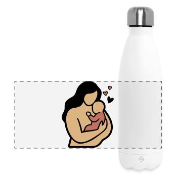 Mom Baby Hug Boho - Panoramic Thermal Bottle 500 ml - white - Front