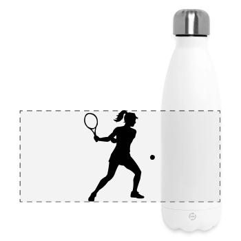 Joueur de tennis - Gourde isotherme panoramique 500 ml - blanc - Devant