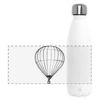 Montgolfière - Illustration - Gourde isotherme panoramique 500 ml - blanc - Devant