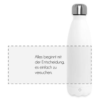 Dicton motivant - Gourde isotherme panoramique 500 ml - blanc - Devant