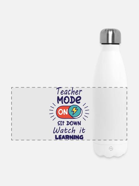Lehrer - Panorama Isolierflasche 500 ml - Weiß