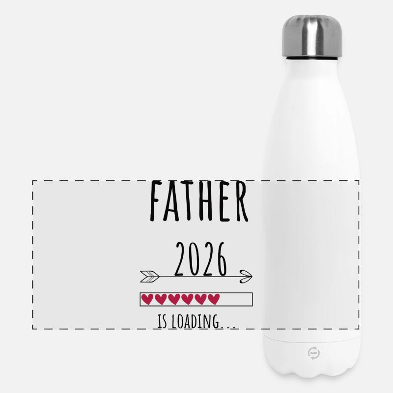 Dad to be 2026 Gift Pregnancy - Panoramic Thermal Bottle 500 ml - white