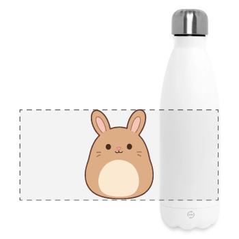 Cute Bunny Cartoon Print - Panoramic Thermal Bottle 500 ml - white - Front