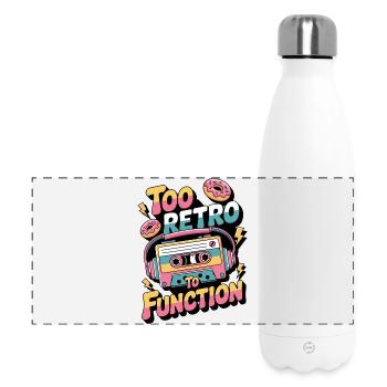 Rétro des années 90 – Trop rétro pour fonctionner - Gourde isotherme panoramique 500 ml - blanc - Devant