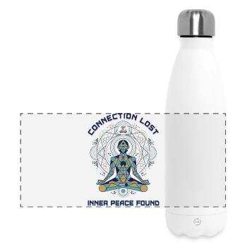 Connection Lost - Inner Peace Found - Panorama Isolierflasche 500 ml - Weiß - Vorne