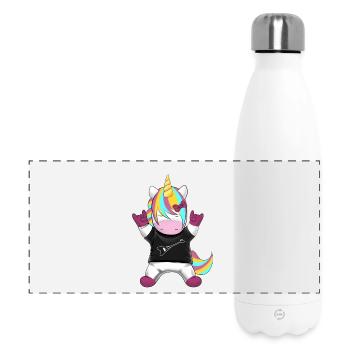 Rock Arc-en-ciel Licorne - Gourde isotherme panoramique 500 ml - blanc - Devant