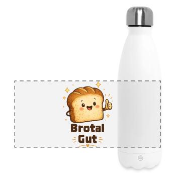 Brotal Gut  - Panorama Isolierflasche 500 ml - Weiß - Vorne