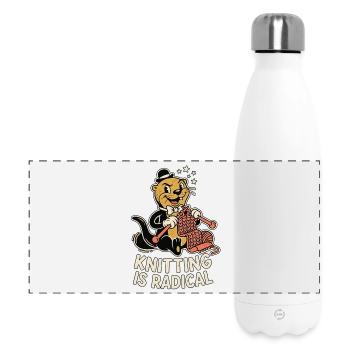 Knitting Otter - Panorama Isolierflasche 500 ml - Weiß - Vorne