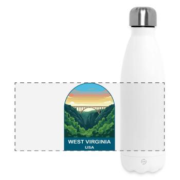 West Virginia USA Vintage Travel Poster - Panoramic Thermal Bottle 500 ml - white - Front