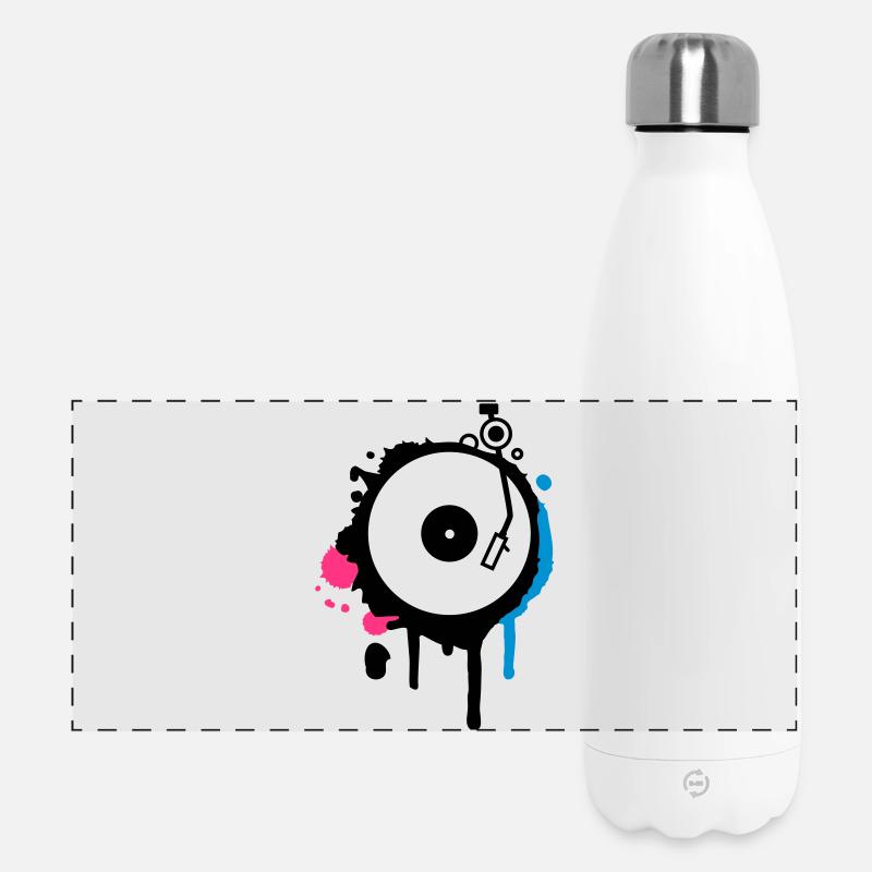 une table tournante et bras de lecture des graffit - Gourde isotherme panoramique 500 ml - blanc