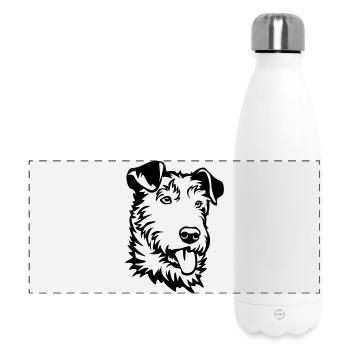 Irish Terrier Head - Panoramic Thermal Bottle 500 ml - white - Front
