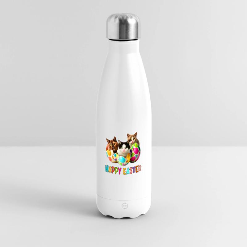 Kittens and Easter Eggs Parade Panoramic Thermal Bottle 500 ml
