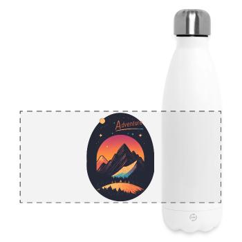 Abenteuer - Panorama Isolierflasche 500 ml - Weiß - Vorne