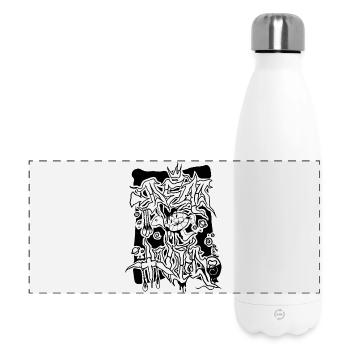 Colorful Geometric Abstract Design - Panoramic Thermal Bottle 500 ml - white - Front