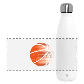 Basketball Pop Art Glyphs - Panoramic Thermal Bottle 500 ml - white - Front