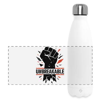 Une puissance indéfectible - Gourde isotherme panoramique 500 ml - blanc - Devant