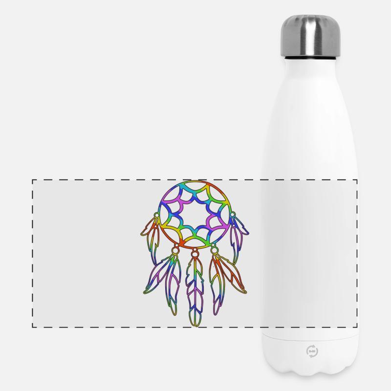  Traumfänger Design - Panorama Isolierflasche 500 ml - Weiß