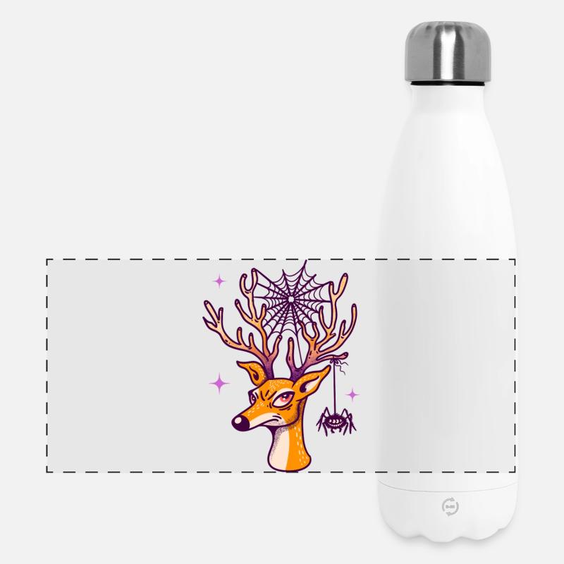 Deer & Spider - Panoramic Thermal Bottle 500 ml - white