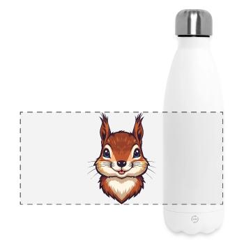 Süßer Eichhörnchen Kopf - Panorama Isolierflasche 500 ml - Weiß - Vorne