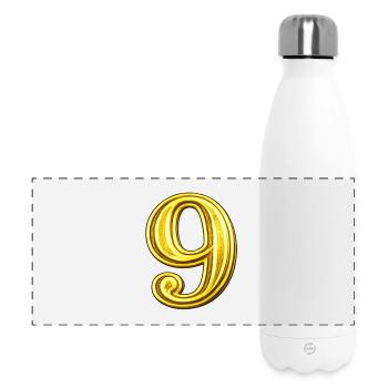 Goldene Neun Ziffer Exquisit - Panorama Isolierflasche 500 ml - Weiß - Vorne