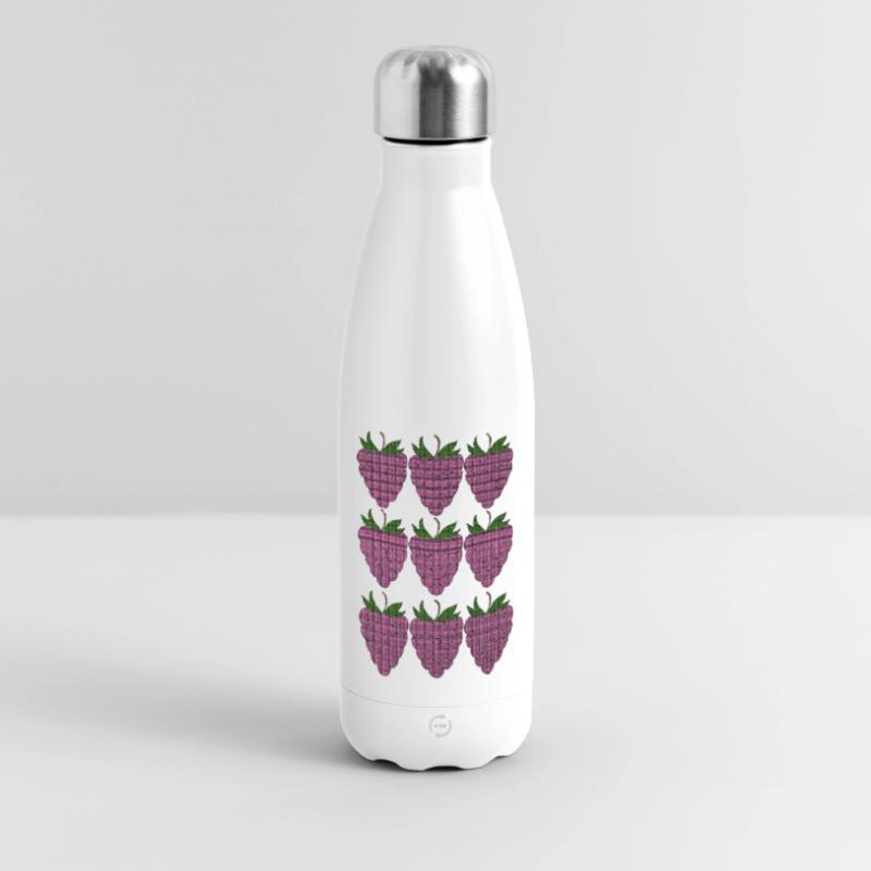 raspberry pattern textile Panoramic Thermal Bottle 500 ml
