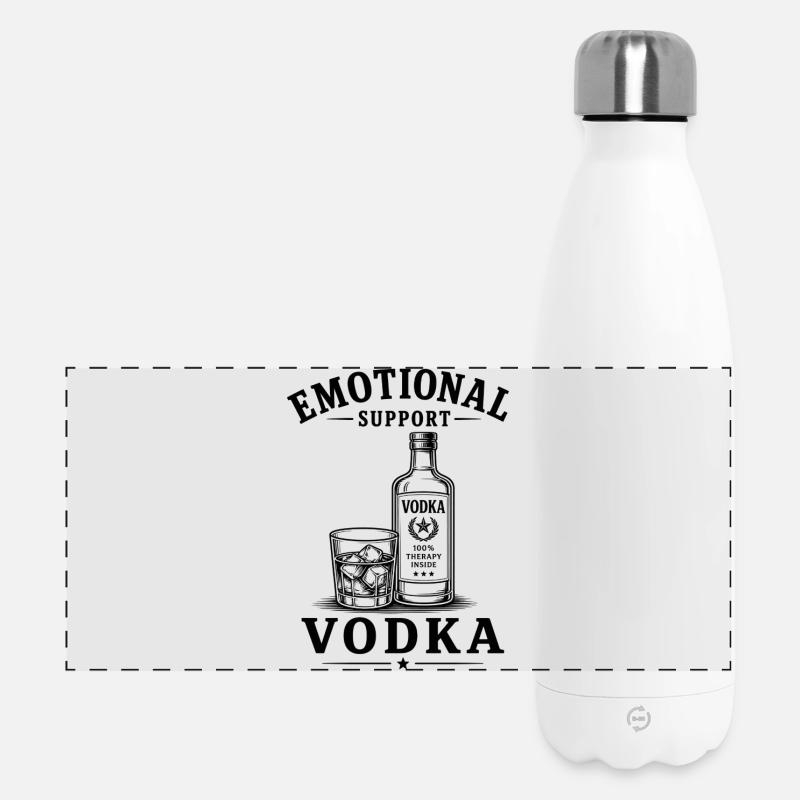 Emotional Support Vodka - Panorama Isolierflasche 500 ml - Weiß