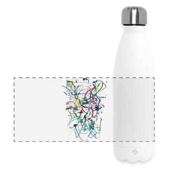 Abstrakt - Panorama Isolierflasche 500 ml - Weiß - Vorne