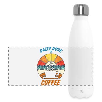 Daily Dose of Coffee - For Coffee Lovers - Panoramic Thermal Bottle 500 ml - white - Front