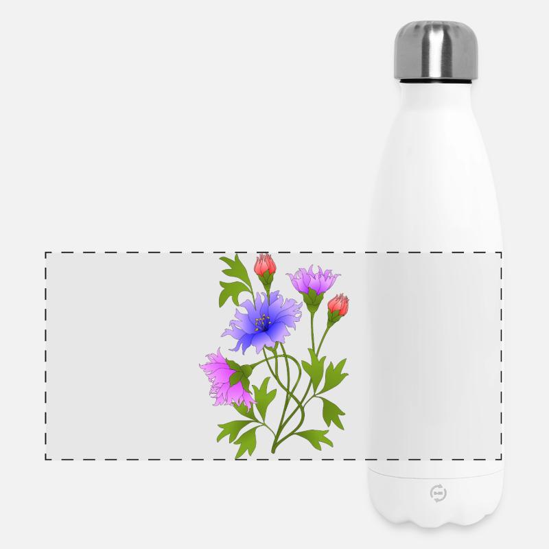 Flowers - Panoramic Thermal Bottle 500 ml - white