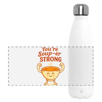 You’re Soup-er Strong Cute Pun Design - Panoramic Thermal Bottle 500 ml - white - Front